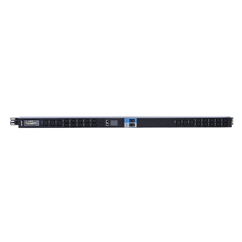 TCP/IP intelligens rack PDU 26 kimenetek IEC C13 /C19 1,5U folyadék mágneses megszakító függőleges