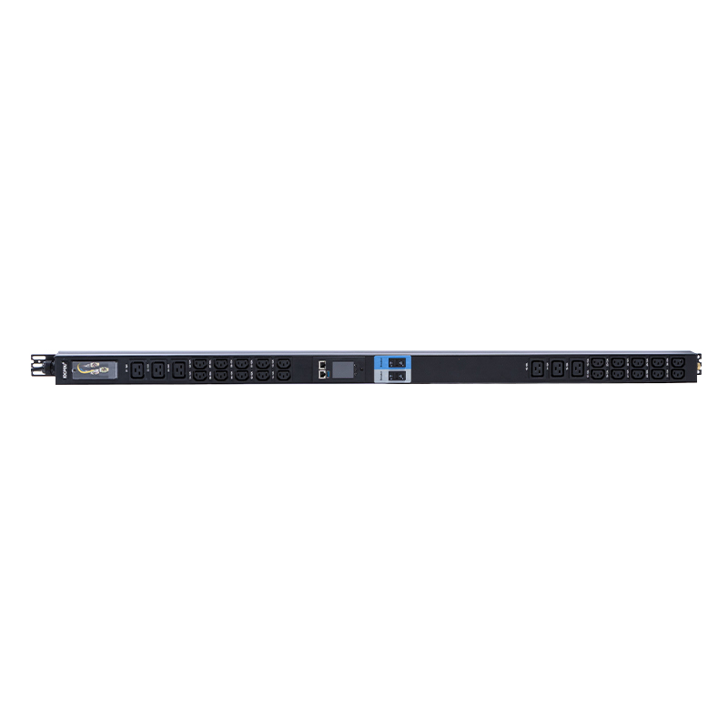 TCP/IP intelligens rack PDU 26 kimenetek IEC C13 /C19 1,5U folyadék mágneses megszakító függőleges