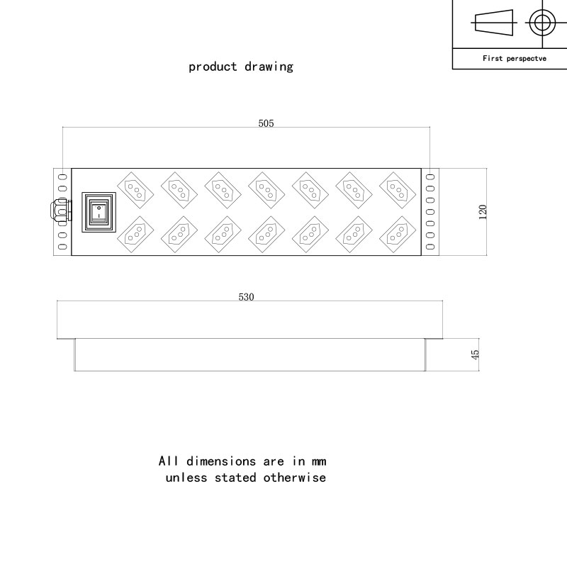 14 kimenetű Swiss Vertical Switched Rack Pdu